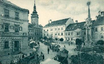 Mikulovské náměstí z 20. let 20. století